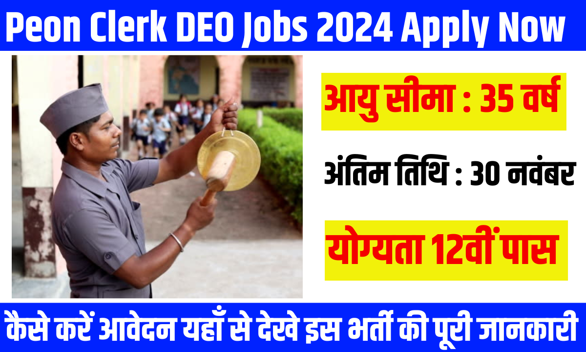 Peon Clerk DEO Jobs 2024