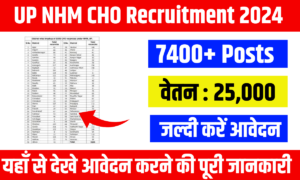 UP NHM CHO Vacancy 2024